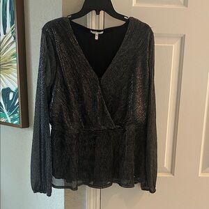 Maurices Black Shimmer Blouse
